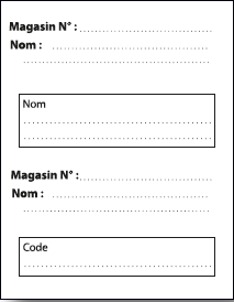 AUTOCOLLANT PLAT ORGANISATION ETIQUETTE 55 x 70mm