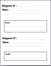 AUTOCOLLANT PLAT
 ORGANISATION ETIQUETTE 55 x 70mm