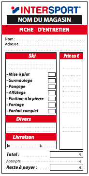 AUTOCOLLANT PLAT
 ENTRETIEN ETIQUETTE 60 x 120 mm