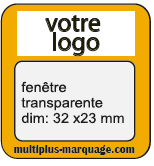 AUTOCOLLANT FENETRE RECTANGLE 40 x 45mm