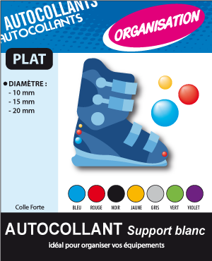 AUTOCOLLANT PLAT Diamètre 10mm
