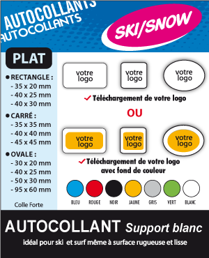 AUTOCOLLANT PLAT RECTANGLE 20 x 35 mm