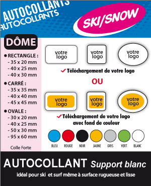 AUTOCOLLANT DOME RECTANGLE 20 x 35 mm