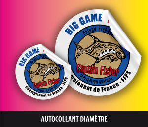 Autocollant diamètre