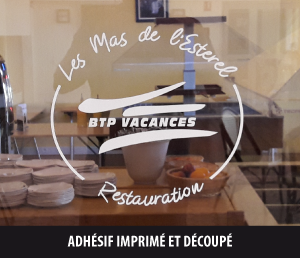 Adhésif imprimé et découpé